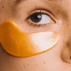 Parche dorado para el contorno de ojos, ideal para drenaje linfático y reducir bolsas.