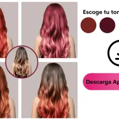 Explora tonos de pelirrojo natural y descubre tu nuevo look. Descarga la app para probarlos.