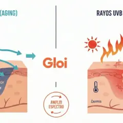 Los rayos uva son malos, dañan el colágeno y la elastina. Los rayos UVB queman la piel y el ADN.