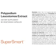 Extracto de hojas de Polypodium leucotomos en cápsulas vegetarianas. 90 cápsulas.
