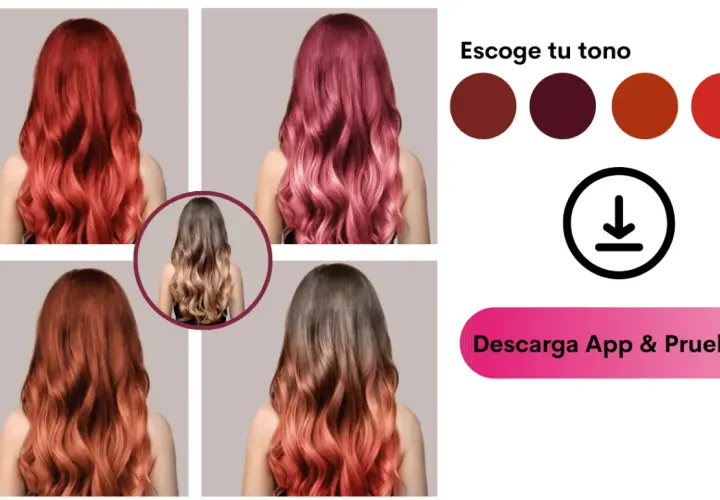 Explora tonos de pelirrojo natural y descubre tu nuevo look. Descarga la app para probarlos.