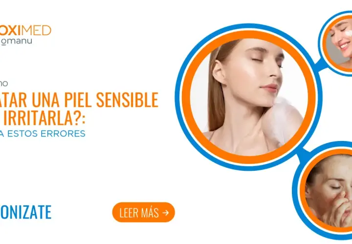 Mujer con piel sensible, aprendiendo a tratarla sin irritarla. Descubre cómo cuidarla.