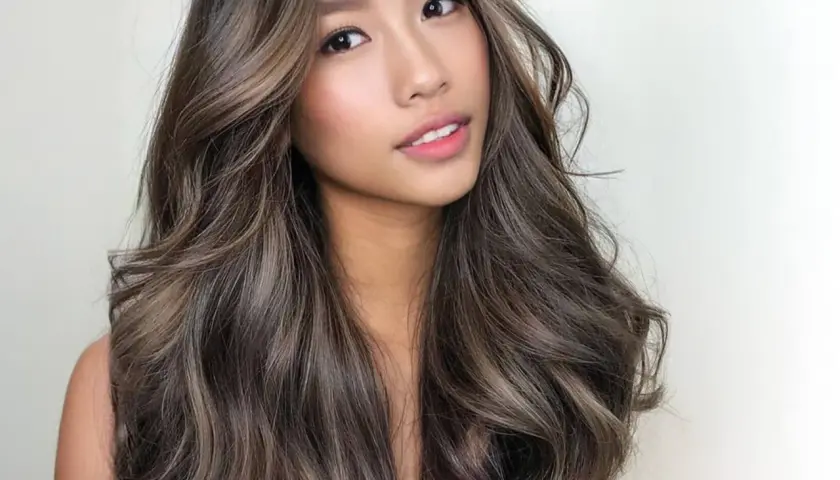 Cabello castaño con reflejos sutiles, mostrando la diferencia entre balayage y babylight.