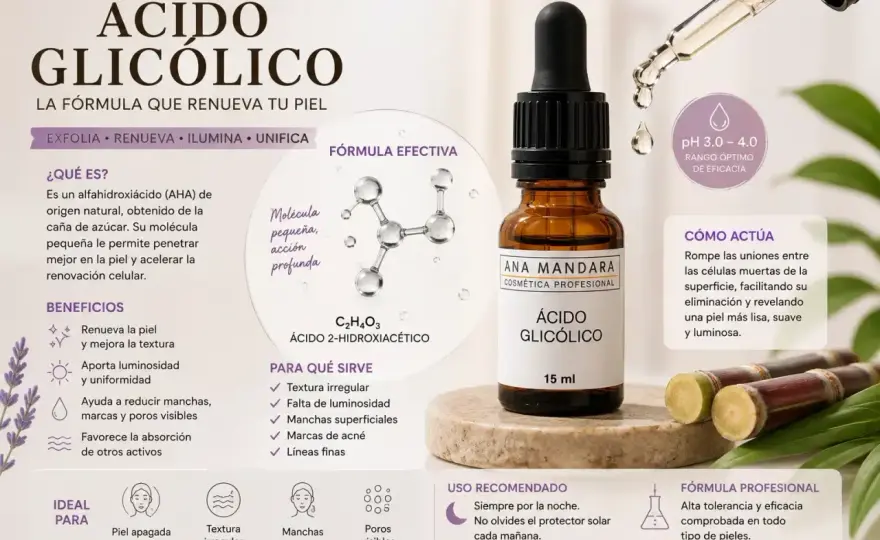 Ácido glicólico, para qué sirve y cómo usarlo sin irritar