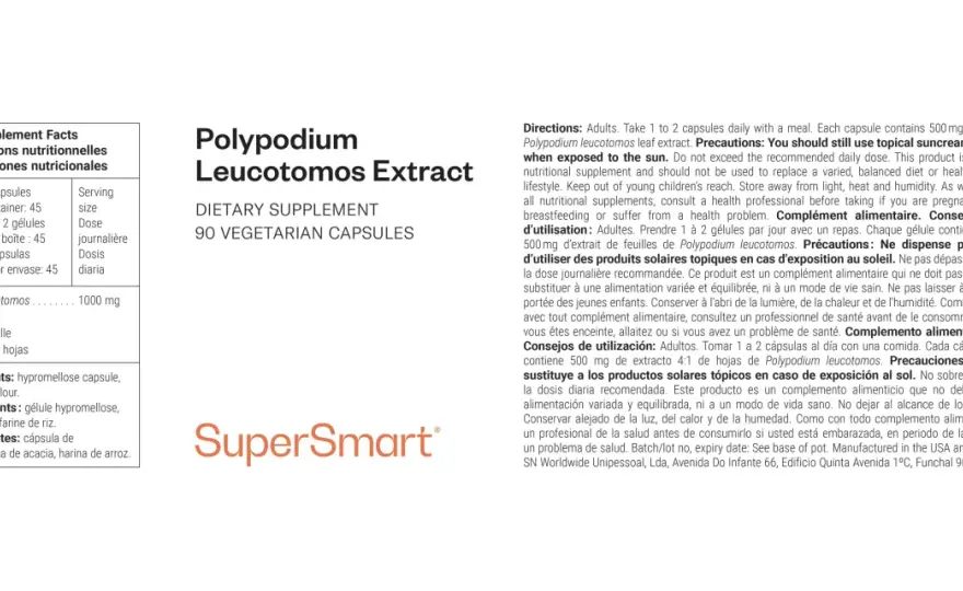 Polypodium leucotomos - usos, dosis y precauciones para la piel