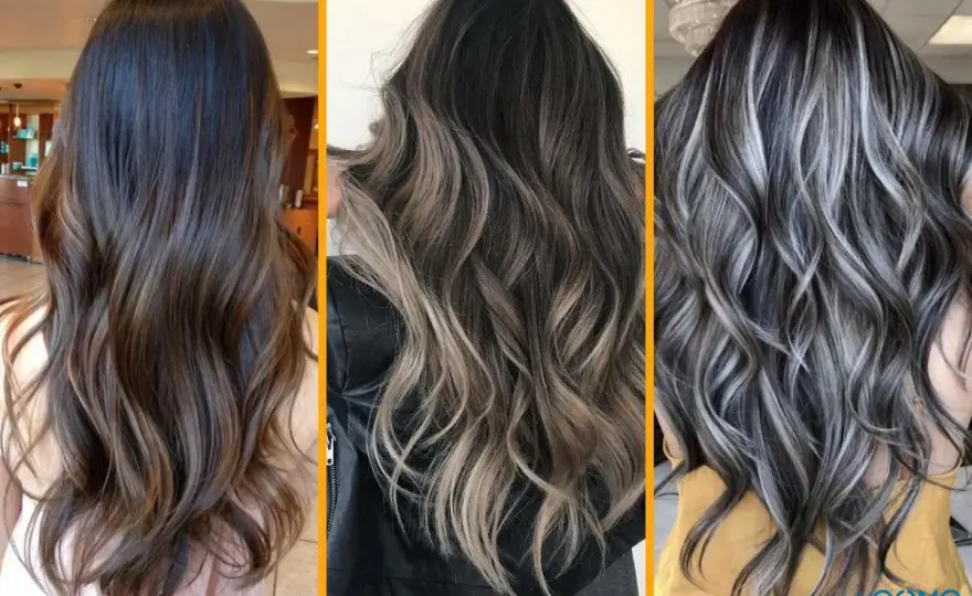 Pelo negro con mechas rubias - ideas, tonos y cuidados