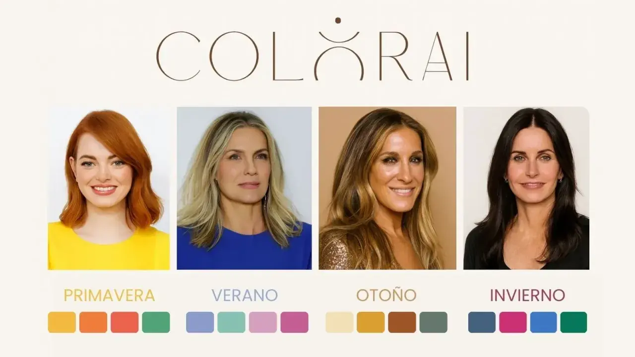Descubre qué color de pelo te favorece con estas 4 estaciones: Primavera, Verano, Otoño, Invierno.