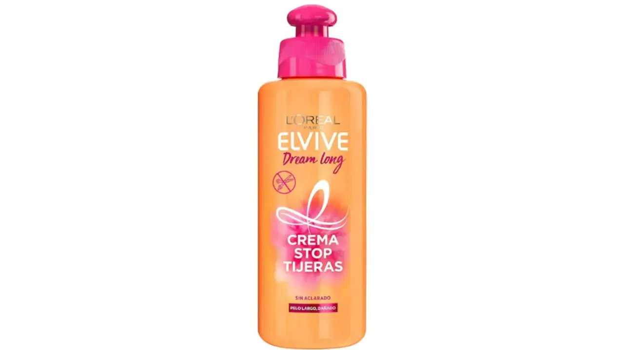 Crema Elvive Dream Long Stop Tijeras, ideal como remedios caseros para el pelo que se rompe. Para cabello largo y dañado.